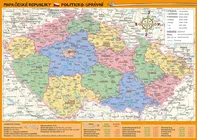 Mapa České republiky: Zeměpisná a politicko-správní - Euromedia Group