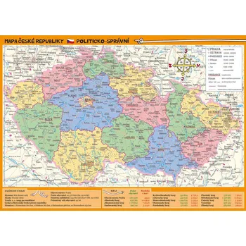 Mapa České republiky: Zeměpisná a…