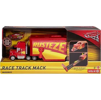 autíčko Mattel Disney Cars 3 Kamion Mack závodní dráha s McQueenem
