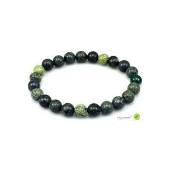 Náramek Náramek serpentin ruský kuličky 8mm