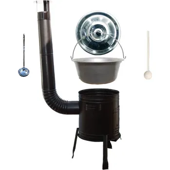 Kempingové nádobí Nerezový kotlík 20 L (1,5 mm) + kovová kotlina 42 cm Easy party (KOV)