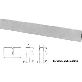 Příslušenstí k soustruhu RADECO upichovací - lichoběžníkový profil, HSS, ČSN 223693 - 6x25x160 mm (Strojírny Poldi. Rovnoramenný upichovák.)