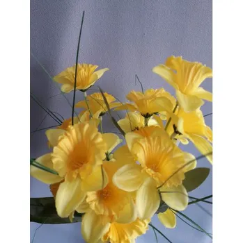 umělá květina Narcis kytice, Barva žlutá KW005