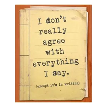 Zápisník Zápisník - I don't really agree