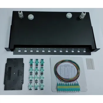 Serverovna ORK-12SC-OM3 Optická vana pro 12 vláken, 12xSC simplex, OM3, včetně pigtailů, spojek, kazet a ochran