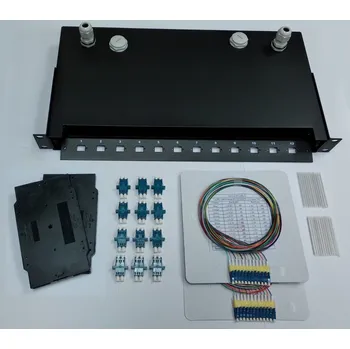 Racková skříň ORK-24LC/P-SM Optická vana pro 24 vláken, 12xLC duplex, SM, včetně pigtailů, spojek, kazet a ochran