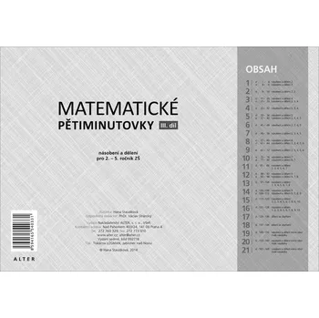 Matematika Matematické pětiminutovky III. díl - Hana Staudková (2016, brožovaná)