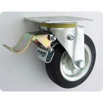 Pojezdové kolečko Pryžové kolo 160 mm otočná vidlice s deskou