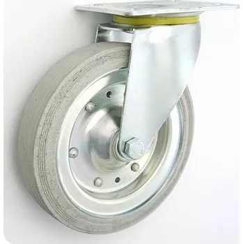 Pojezdové kolečko Pryžové kolo 200 mm otočná vidlice s deskou