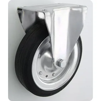 Pojezdové kolečko Pryžové kolo 200 mm pevná vidlice s deskou