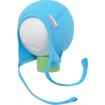 Čepice tyrkysová bavlněná čepička na zavazování