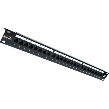 Patch panel Solarix SX24L-5E-UTP-BK