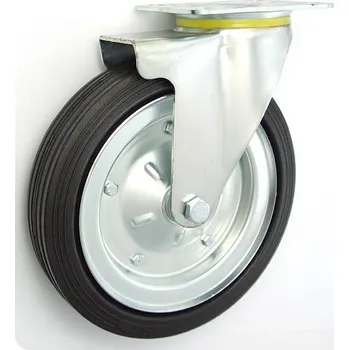 Pojezdové kolečko Pryžové kolo 225 mm otočná vidlice s deskou