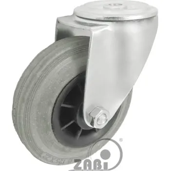 Pojezdové kolečko Pryžové kolo 125 mm otočná vidlice s otvorem