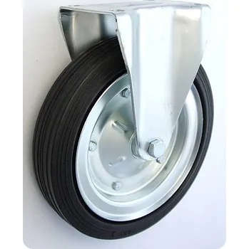 Příslušenství k zahradní technice Pryžové kolo 300 mm pevná vidlice s deskou