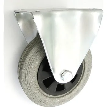 Pojezdové kolečko Pryžové kolo 160 mm pevná vidlice s deskou