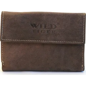 Peněženka Tmavěhnědá kožená peněženka Wild Tiger (no. 227)