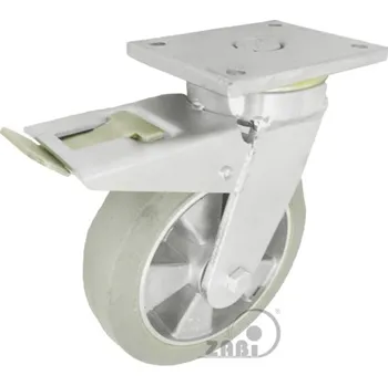 Pojezdové kolečko Pryžové kolo 200 mm otočná vidlice s deskou