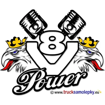 Samolepicí dekorace na vozidlo Samolepka V8 GRIFFIN (Řezaná samolepka z kvalitní folie)