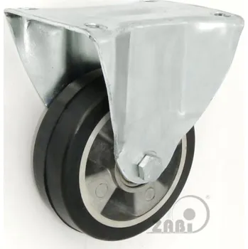 Pojezdové kolečko Pryžové kolo 125 mm pevná vidlice s deskou