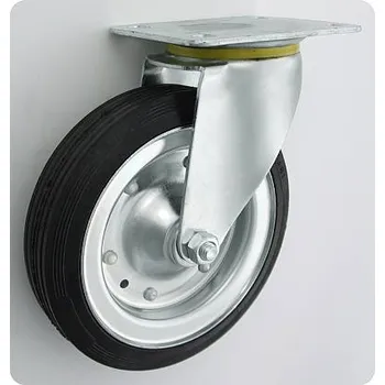 Pojezdové kolečko Pryžové kolo 200 mm otočná vidlice s deskou