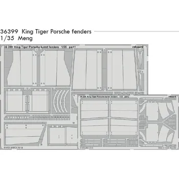 Plastikový model Eduard 1/35 King Tiger Porsche fenders (MENG)