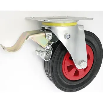 Pojezdové kolečko Pryžové kolo 180 mm otočná vidlice s deskou