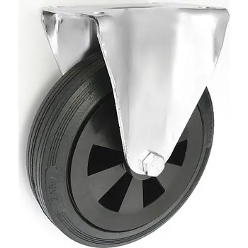 Pojezdové kolečko Pryžové kolo 200 mm pevná vidlice s deskou