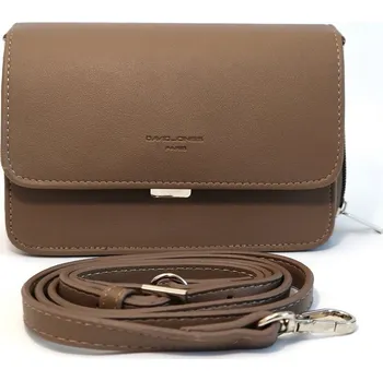 Čtyřoddílová malá pevná hnědá (velbloudí) crossbody kabelka David Jones 5805-2
