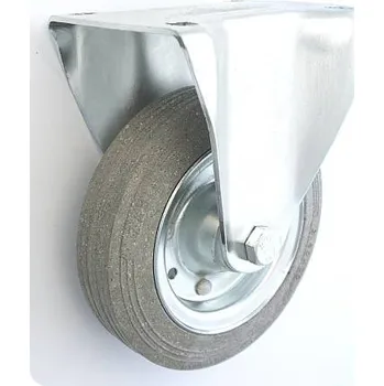 Pojezdové kolečko Pryžové kolo 160 mm pevná vidlice s deskou