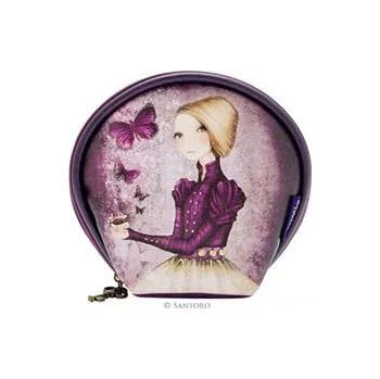 Malá taštička nebo peněženka - Amethyst Butterfly od firmy SANTORO London Mirabelle (Mirabelle - Curved Accesory Pouch - Amethyst Butterfly)