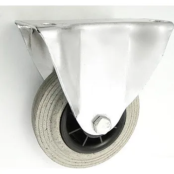 Pojezdové kolečko Pryžové kolo 125 mm pevná vidlice s deskou