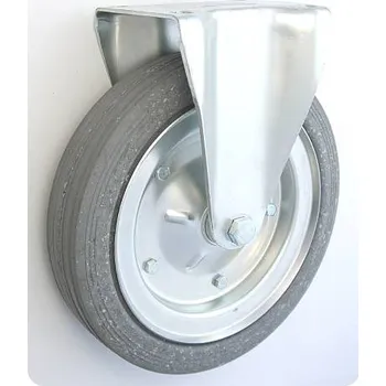 Pojezdové kolečko Pryžové kolo 250 mm pevná vidlice s deskou