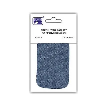 Riflové nažehlovací záplaty malé - středně modrá