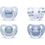 2x šidítko Toys - anatomické, silikon, +6m, modrá