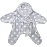 šedá hebká zavinovačka hvězdička s puntíky