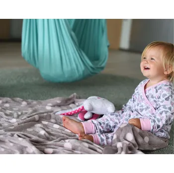 Dětská deka velká růžová hebká deka s puntíky