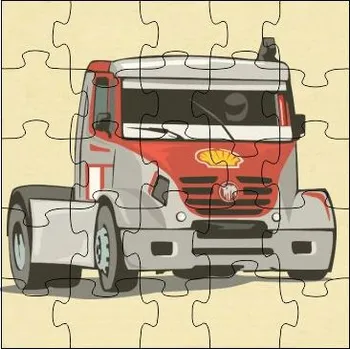 Puzzle Pelisport Dřevěné Puzzle Tahač barevné