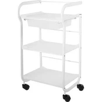 Konferenční stolek Kosmetický stolek na kolečkách SilverFox 1017 - bílý + dárek zdarma