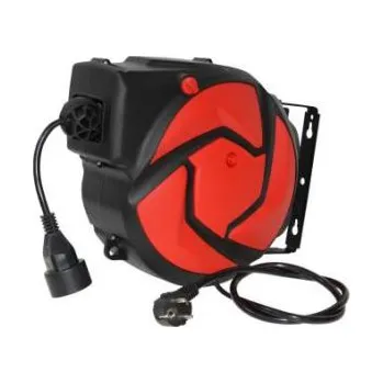 Prodlužovací kabel Automatický naviják s kabelem 14 m 230V kabel v navijáku na zeď 14M Pr