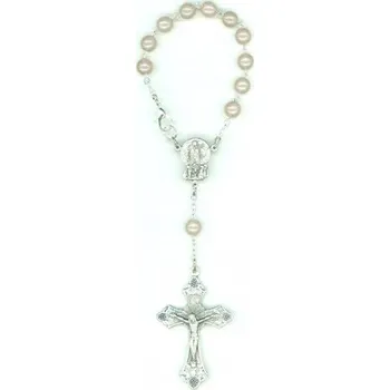 Růženec Růženec ketlovaný do auta, pudrová růž L1170 L1170