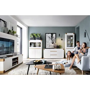 Obývací stěna BRW Arendal bílá alpská/bílá