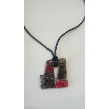 Přívěsek Skleněný přívěsek na šnůrce (Moderní přívěsek sklo)