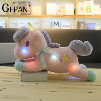 plyšák Unicorn (Jednorožci) 55 cm velký svítící plyšový jednorožec Barvy: Růžová