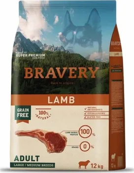 Krmivo pro psa Bravery Dog Grain Free Adult Large/ Medium Lamb