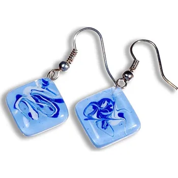 Náušnice Skleněné náušnice modré ANNA N1002