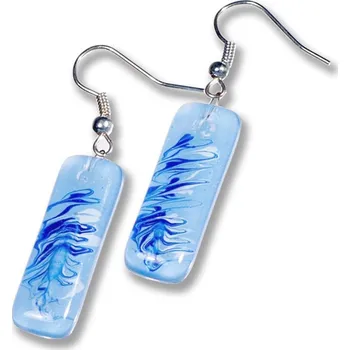 Náušnice Skleněné náušnice modré ROMA ANNA N1001