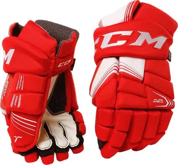Hokejové rukavice CCM Tacks 7092 SR rukavice červené/bílé 2017/18 14"