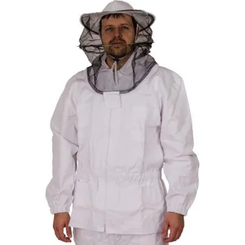 Včelařský kabát s kloboukem bílý - velikost 48