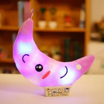 plyšák Čína 35 cm velký svítící plyšový měsíc Barvy: fialová